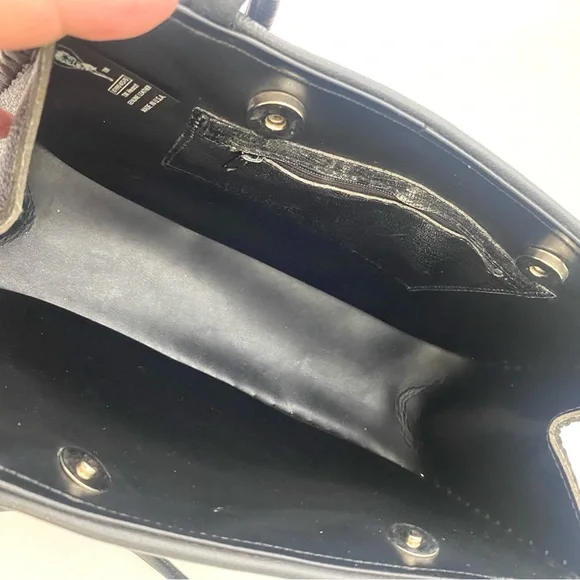 Betty Boop Leather Whip Stitch Embroidered Shoulder Tote w/Matching Wallet - Picture 10 of 16